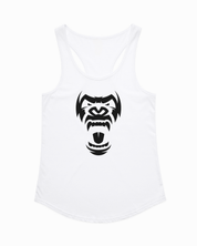 W Words Front Racer Tank White