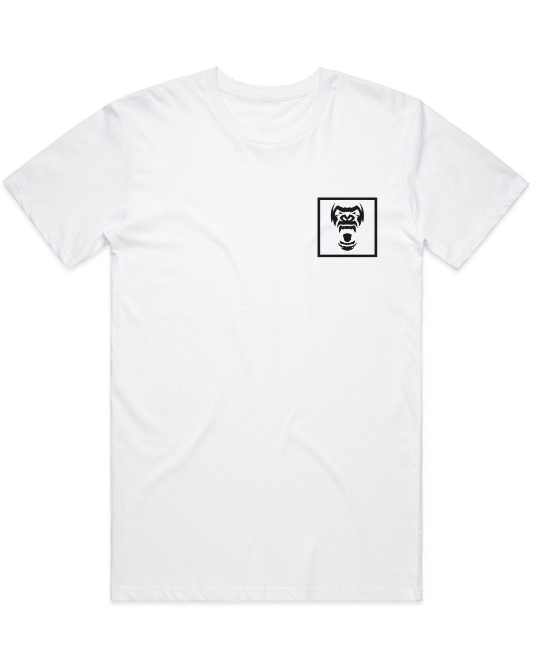 Square Vertical Tee - White
