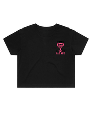 W Core Words Crop Tee - Black/Pink