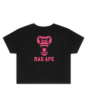 W Core Words Crop Tee - Black/Pink