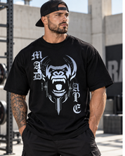 Oversized Graphic Tee - White Face