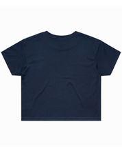 W Words Front Crop Tee - Navy