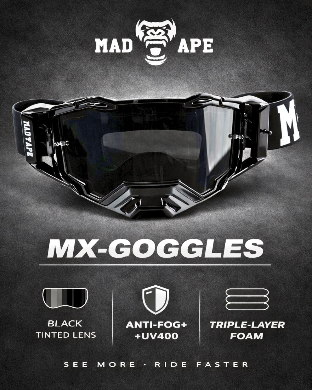 tinted mx goggles Goggle - Quick Lens Exchange