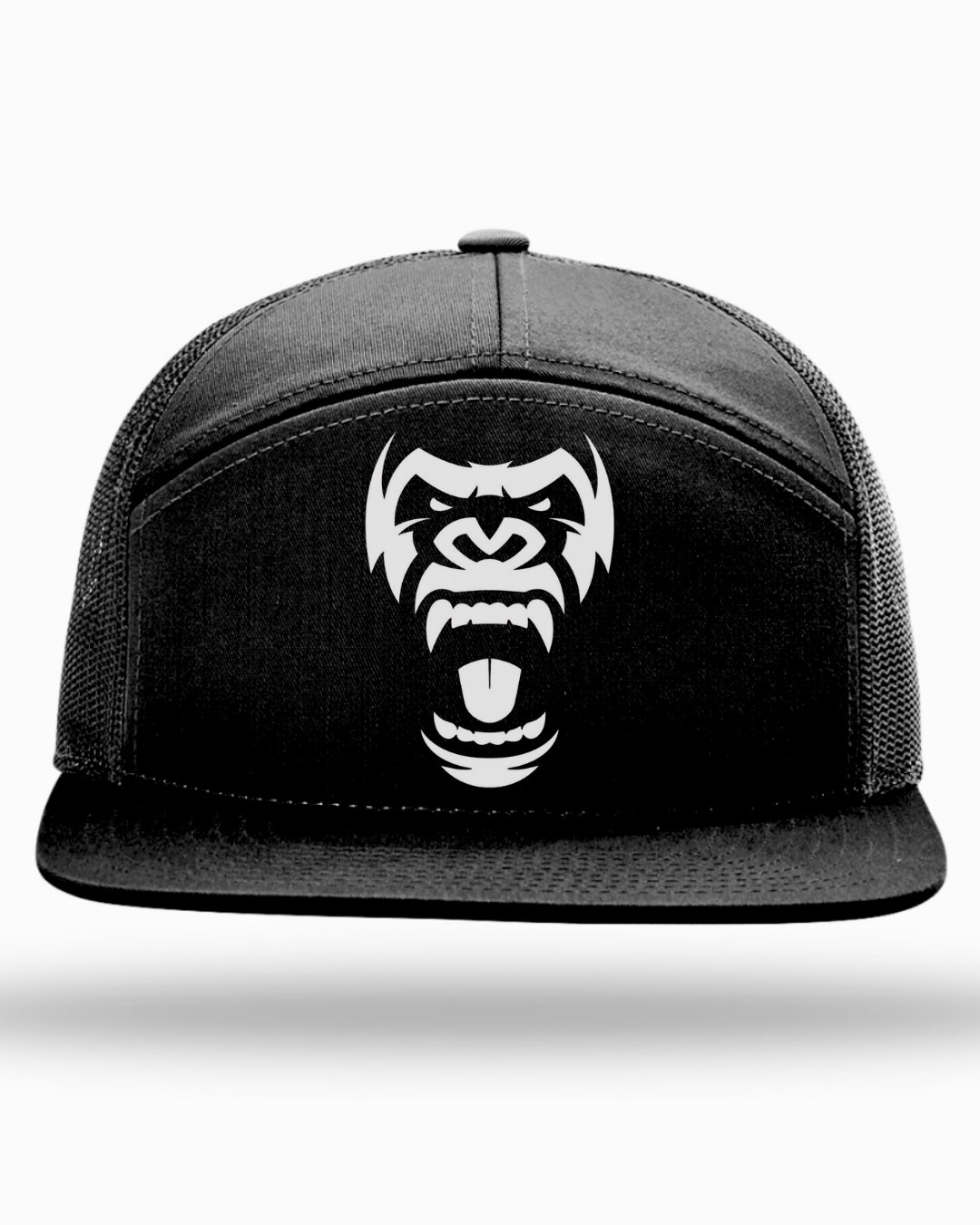 WhtFace Richardson 7Panel - Black