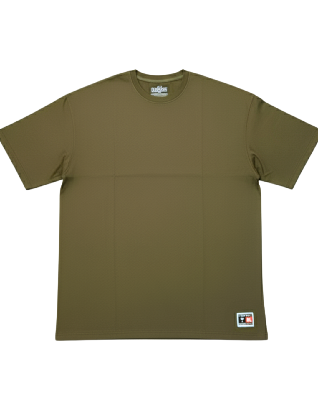Oversized Tee - Olive/White