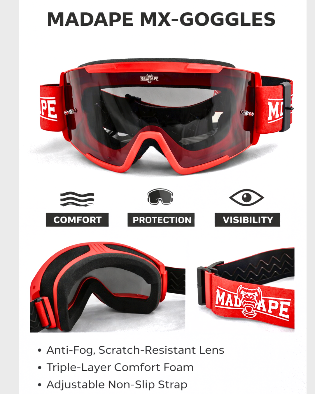 mtb goggles anti fog Goggle