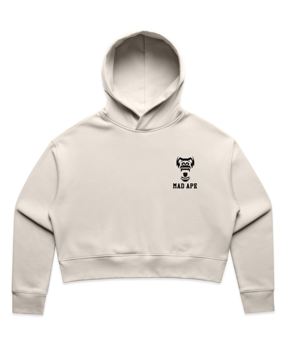 W Core Words Crop Hoodie - Bone