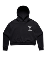 W Core Words Crop Hoodie - Black
