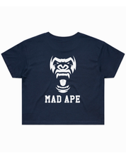 W Words Front Crop Tee - Navy