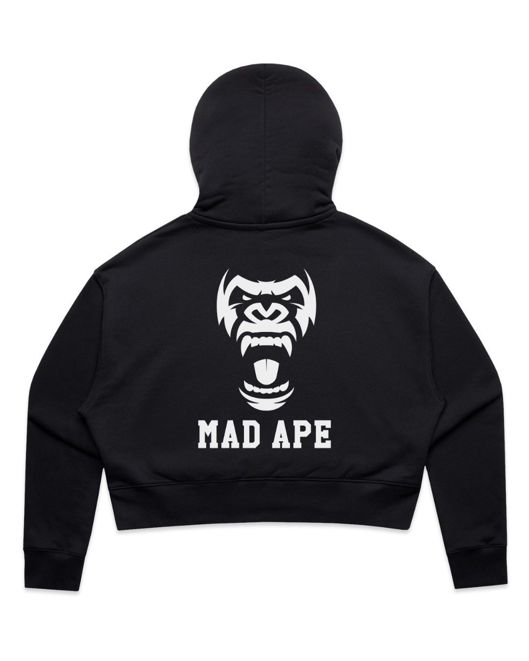 W Core Words Crop Hoodie - Black
