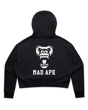 W Core Words Crop Hoodie - Black